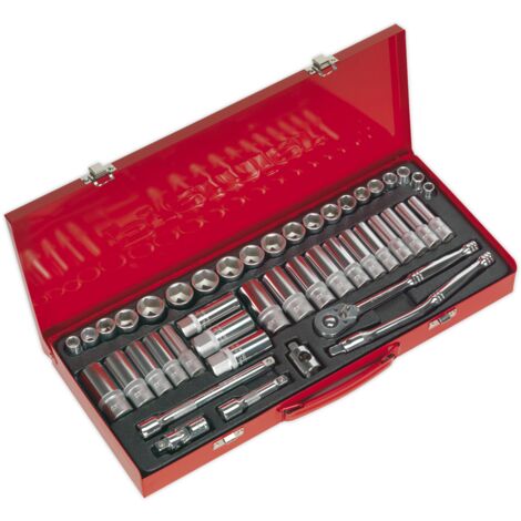 Sealey Premier Metric/Imperial Socket Set 3/8""Sq Drive 45pc AK692