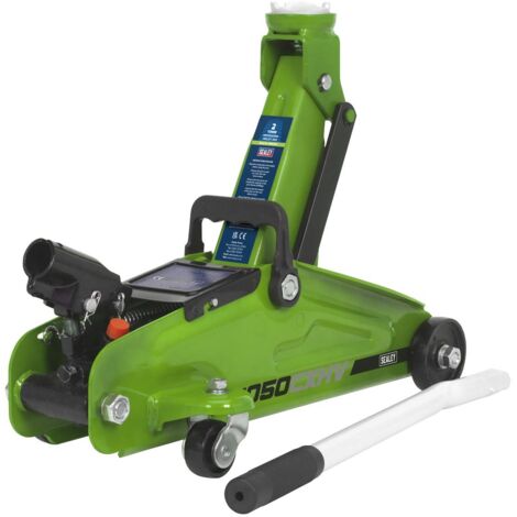 Sealey Trolley Jack 2tonne Short Chassis - Hi-Vis 1050CXHV