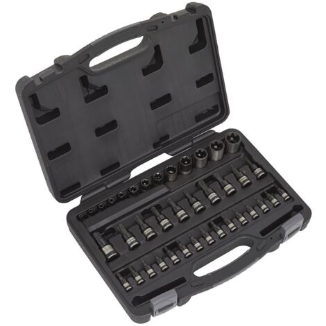 Sealey TRX-Star Socket & Security Socket Bit Set 38pc 1/4"", 3/8"" & 1/2""Sq Drive AK6197B
