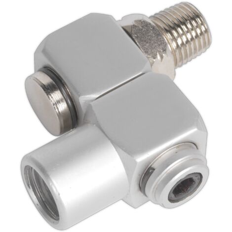Sealey Z Swivel Air Hose Connector 1/4""BSP Fits Air Tools Stops Tangling SA902 (1/2)