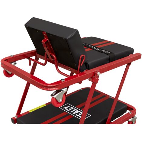 Sealey SCR79 Steel Creeper/Seat with 7 Wheels & Adjustable Head Rest