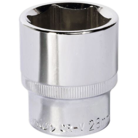 Sealey 28mm WallDrive Standard Length Chrome Socket 1/2""Sq Drive SP1228