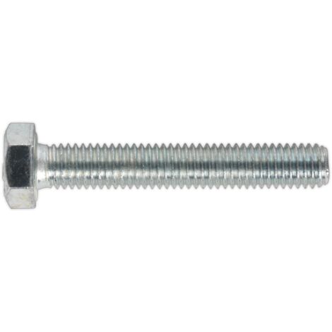 Sealey 8.8 Zinc Plated HT Setscrew M8 x 50mm, DIN 933 - Pack of 50 SS850