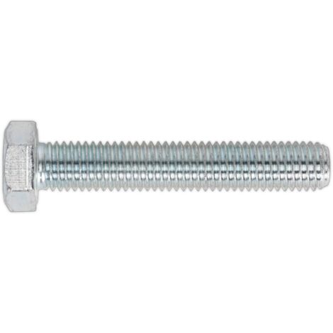 Sealey SS1480 8.8 Zinc Plated HT Setscrew M14 x 80mm, DIN 933 - Pack of 10