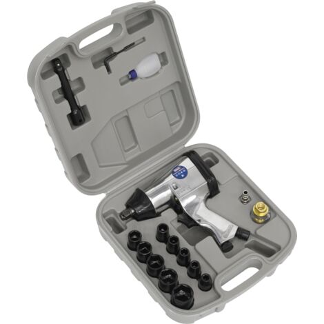 Sealey Air Impact Wrench Kit with Sockets 1/2""Sq Drive SA2/TS