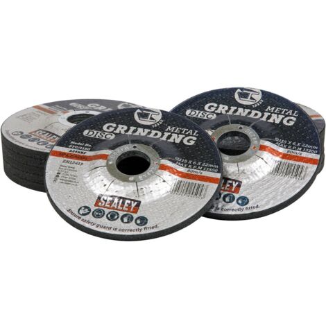 Sealey PTC115G12 115 x 6mm Grinding Disc 22mm Bore - Pack of 12