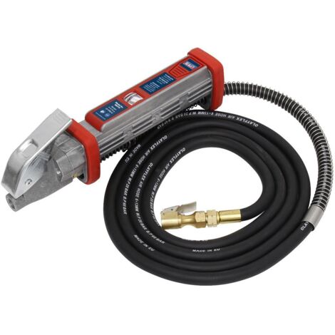 Sealey Tyre Inflator 2.7m Hose with Clip-On Connector SA372