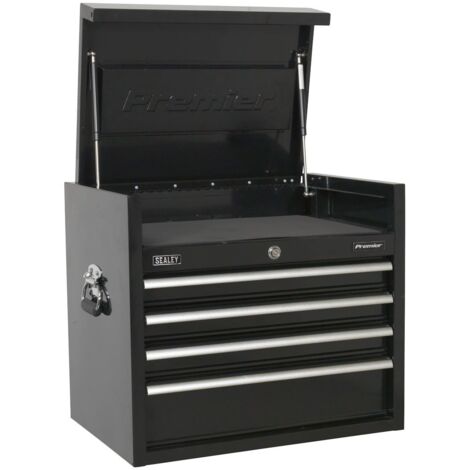 Sealey Topchest 4 Drawer 660mm Heavy-Duty Black PTB66004