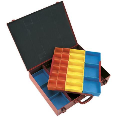 Sealey 2-Layer Metal Case with 27 Storage Bins APMC27