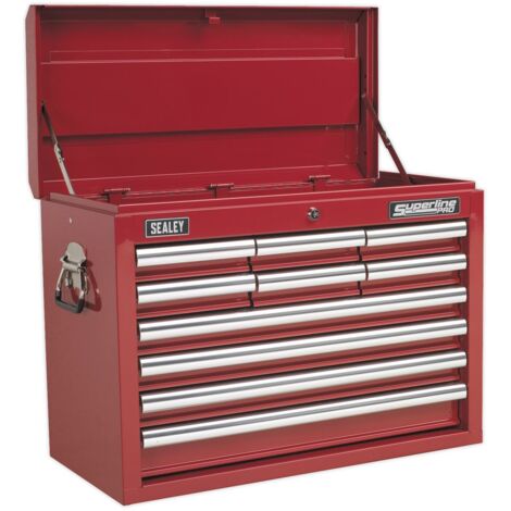 Sealey Topchest 10 Drawer with Ball-Bearing Slides - Red AP33109 (1/5)