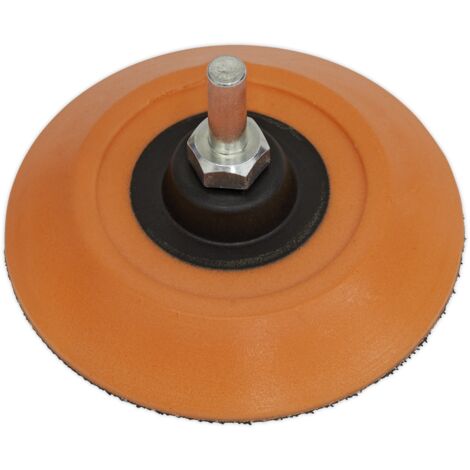 Sealey 75mm Hook-and-Loop Backing Pad on 6mm Shaft PTC75HLM