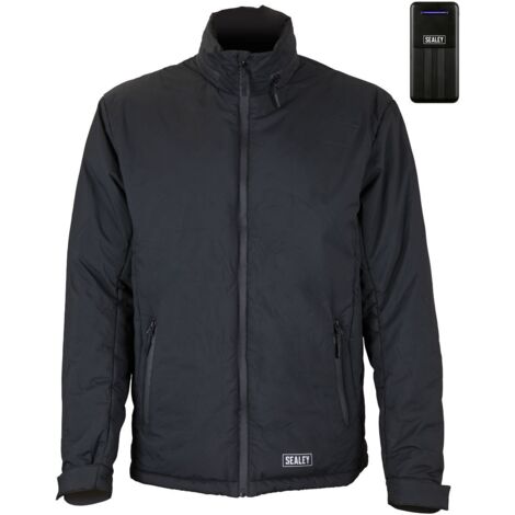Sealey HJ07KIT 5V Heated Rain Jacket with Power Bank 20Ah - Large