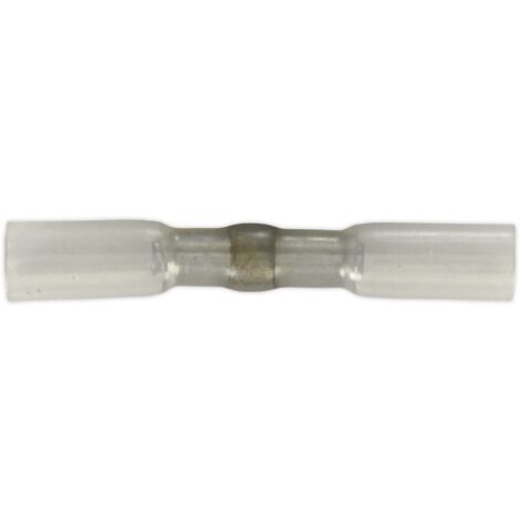 Sealey Heat Shrink Butt Connector with Crimp & Solder, Clear - Pack of 25 HSSB25C