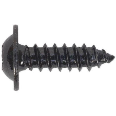 Sealey Self-Tapping Screw 4.8 x 16mm Flanged Head Black Pozi Pack of 100 BST4816 (1/5)