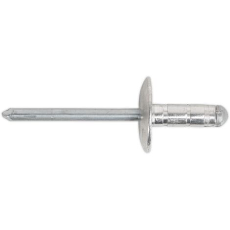 Sealey Aluminium Multi-Grip Large Flange Rivet 4.8 x 19mm - Pack of 200 RM4819L (1/2)