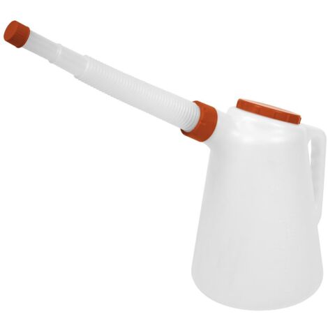 Sealey JDL5R Oil Container with Flexible Spout 5L - Red Lid