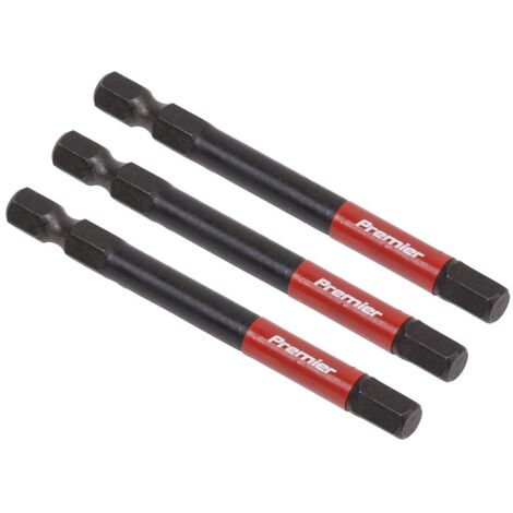 Sealey AK8264 Premier Hex Impact Power Tool Bits 6 x 75mm 3pc