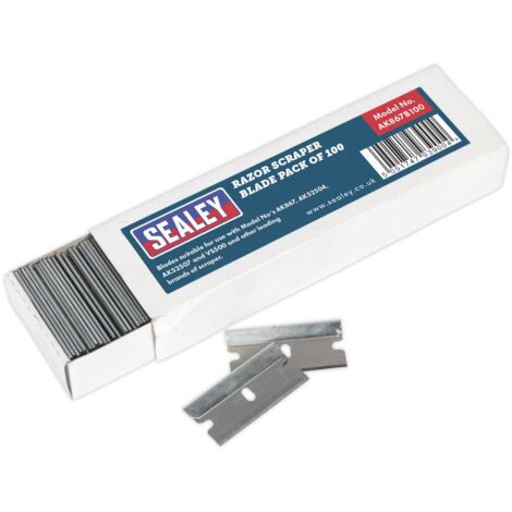 Sealey AK867B100 Razor Scraper Blade - Pack of 100