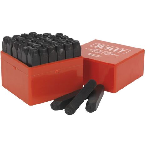 Sealey AK8298 Letter & Number Punch Set 10mm 36pc