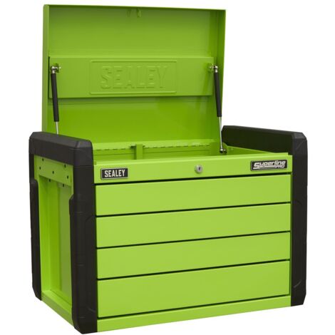 Sealey APPD4G Superline PRO Push-to-Open Topchest 4 Drawer - Green