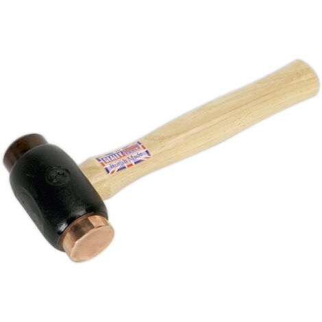Sealey Premier Copper/Rawhide Faced Hammer with Hickory Shaft 3.5lb CRF35
