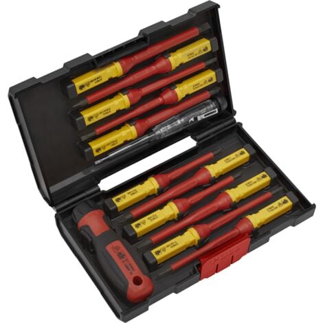 Sealey AK6128 Premier Interchangeable Screwdriver Set 13pc - VDE Approved