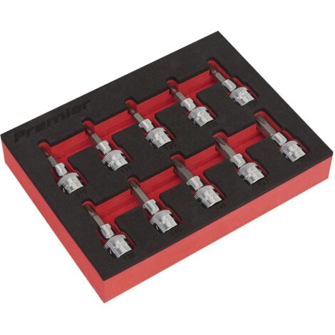 Sealey Premier TRX-Star Socket Bit Set 3/8""Sq Drive 10pc AK6242