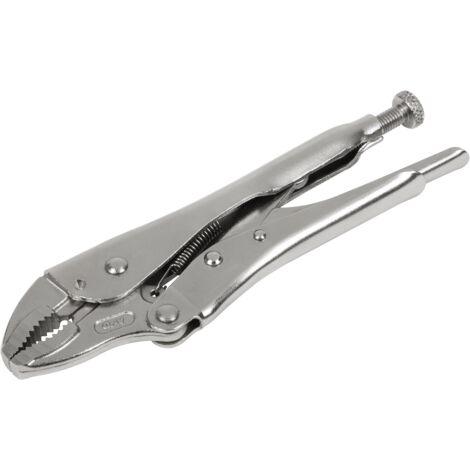 Sealey AK6820 Premier Locking Pliers Curved Jaws 185mm 0-38mm Capacity
