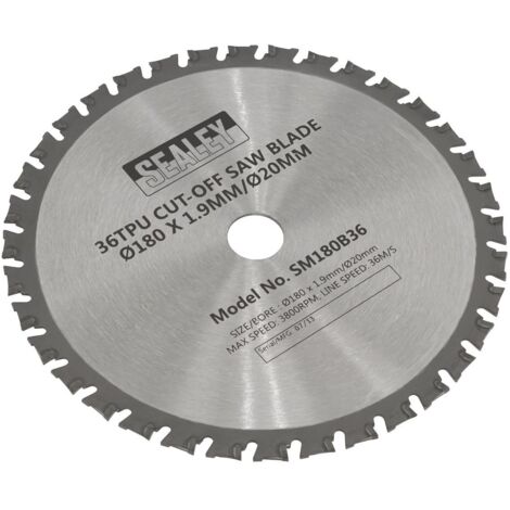 Sealey Cut-Off Saw Blade 180 x 1.9mm/20mm 36tpu SM180B36 (1/2)