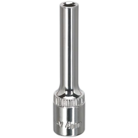 Sealey SP1404D Premier Fully Polished Deep Socket 1/4"Sq Drive 4mm