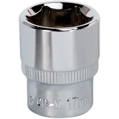 Sealey SP3817 Premier Fully Polished Socket 3/8"Sq Drive 17mm (1/2)