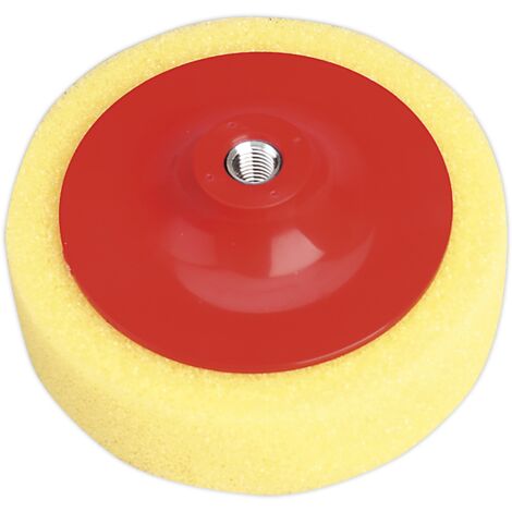 Sealey 150 x 50mm Buffing & Polishing Foam Head M14 x 2mm - Yellow/Coarse PTC/CH/M14-Y