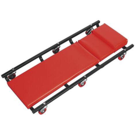 Sealey American-Style Deluxe Creeper with Steel Frame, 6 Wheels & Adjustable Headrest 40"" SCR74