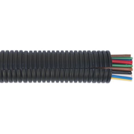 Sealey Split Convoluted Cable Sleeving Split 22-27mm 10m CTS2210