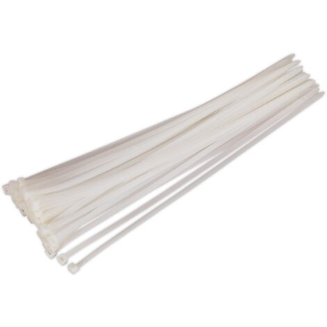 Sealey Cable Tie 450 x 7.6mm, White - Pack of 50 CT45076P50W