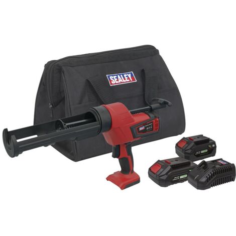 Sealey SV20 Series 310ml Cordless Caulking Gun Kit 20V - 2 Batteries CP20VCGKIT
