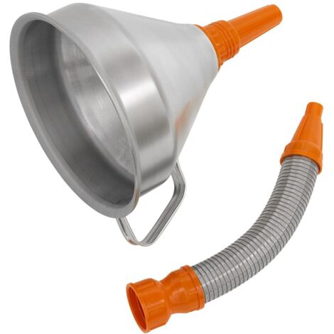 Sealey FM20F Metal Flexible Spout Funnel with Filter 200mm