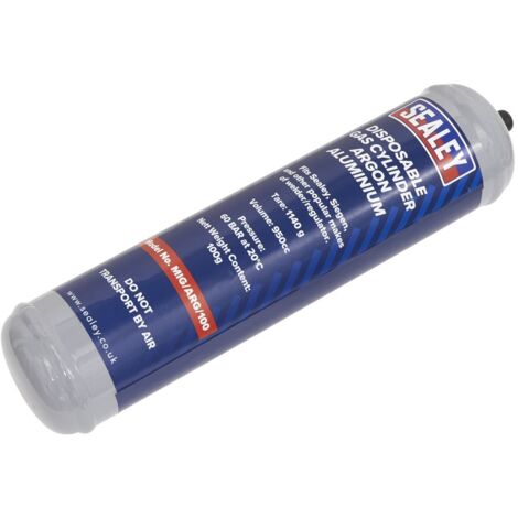 Sealey Gas Cylinder Disposable Argon 100g MIG/ARG/100