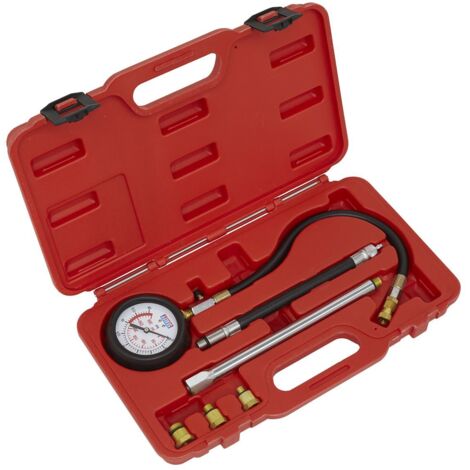 Sealey Petrol Engine Compression Tester Deluxe Kit 6pc VSE300D