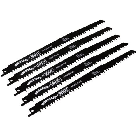 Sealey Reciprocating Saw Blade for Wood 240mm 5tpi - Pack of 5 WRS3029/240
