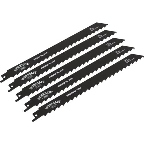 Sealey Reciprocating Saw Blade for Wood 225mm 3tpi - Pack of 5 WRS3019/225