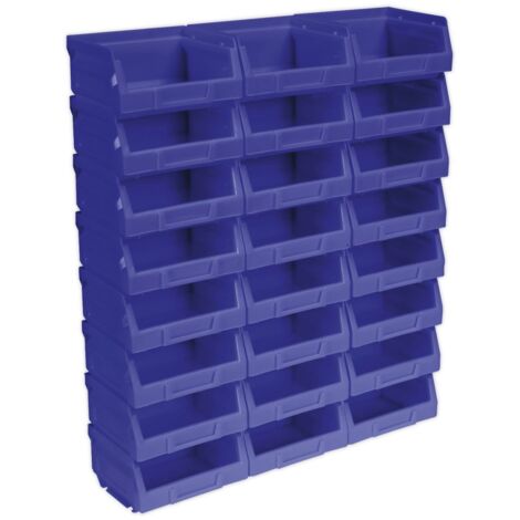 Sealey Plastic Storage Bin 105 x 85 x 55mm, Blue - Pack of 24 TPS124B