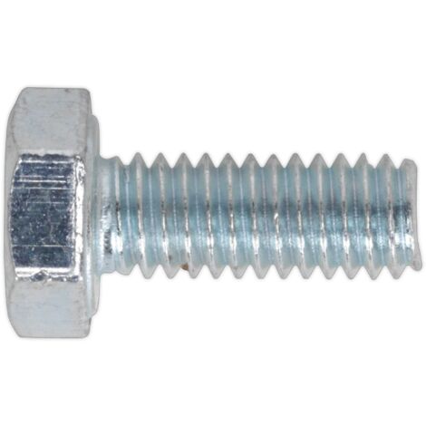 Sealey SS416 8.8 Zinc Plated HT Setscrew M4 x 16mm, DIN 933 - Pack of 50