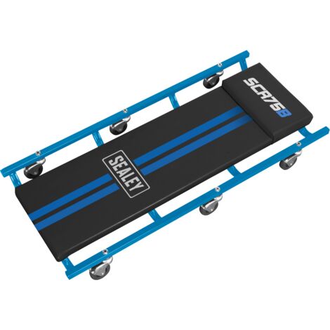 Sealey 36"" Deluxe American-Style Creeper with Steel Frame & 6 Wheels - Blue SCR75B