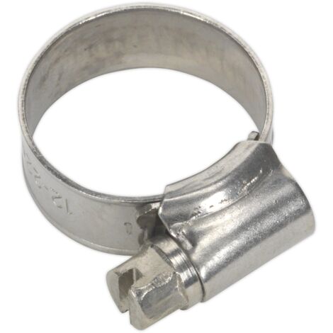 Sealey SHCSS00 Stainless Steel Hose Clip 16-22mm - Pack of 10