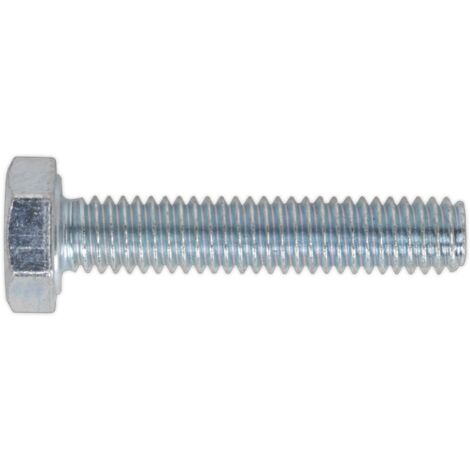 Sealey SS420 8.8 Zinc Plated HT Setscrew M4 x 20mm, DIN 933 - Pack of 50