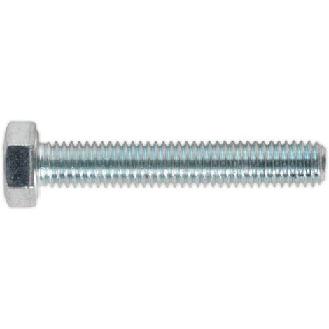 Sealey SS530 8.8 Zinc Plated HT Setscrew M5 x 30mm, DIN 933 - Pack of 50