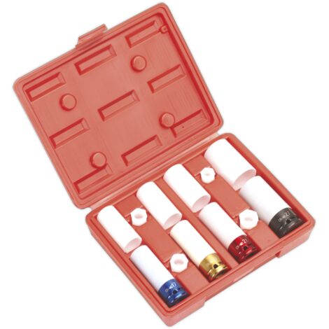 Sealey Alloy Wheel Impact Socket Set 1/2""Sq Drive 4pc SX030