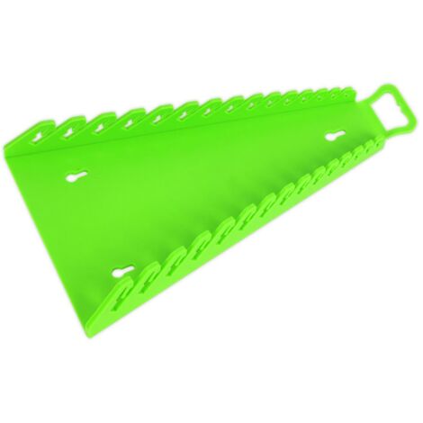Sealey Premier Reverse Spanner Rack Capacity 15 Spanners - Hi-Vis Green WR09HV