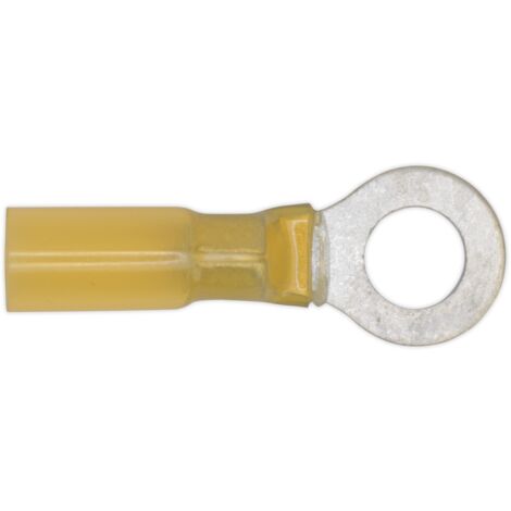 Sealey Heat Shrink Ring Terminal 8.4mm, Yellow - Pack of 25 YTSR2584